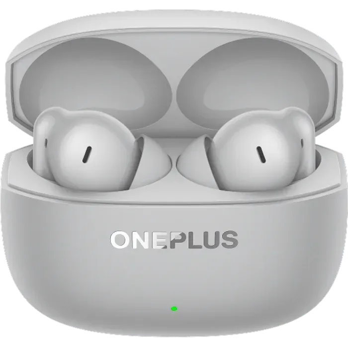 OnePlus Nord Buds 4 Pro true wireless noise cancelling earbuds in Radiant Gray, open charging case with both earbuds inside