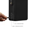 Marshall Stockwell III portable Bluetooth speaker in Black and Brass, side view with AUX input and USB-C port