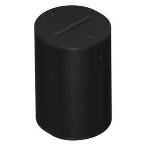 Sonos Era 100 Wi-Fi Bluetooth speaker in Black, angled front view