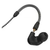 Sennheiser IE 200 wired in-ear monitors, Black, earpiece and cable from the side