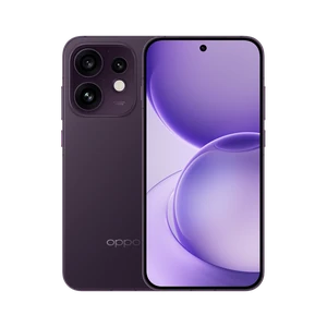 OPPO Reno16 5G in Twilight Violet, back and front views
