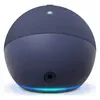 Amazon Echo Dot 5th Gen smart speaker in Blue, back view with power port