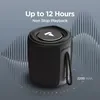 boAt Stone 358 portable Bluetooth speaker in Black, with its strap, rated up to 12 hours of playback