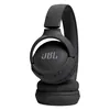 JBL Tune 520BT wireless on-ear headphones in Black, close-up of the power button on the ear cup