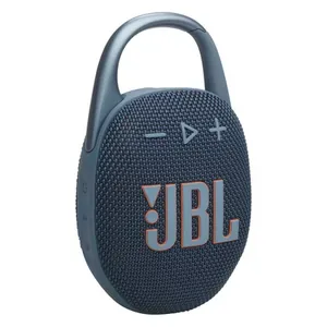 JBL Clip 5 portable Bluetooth speaker in Blue, front view
