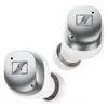 Sennheiser Momentum True Wireless 4 noise cancelling earbuds in White Silver, pair of earbuds, front view