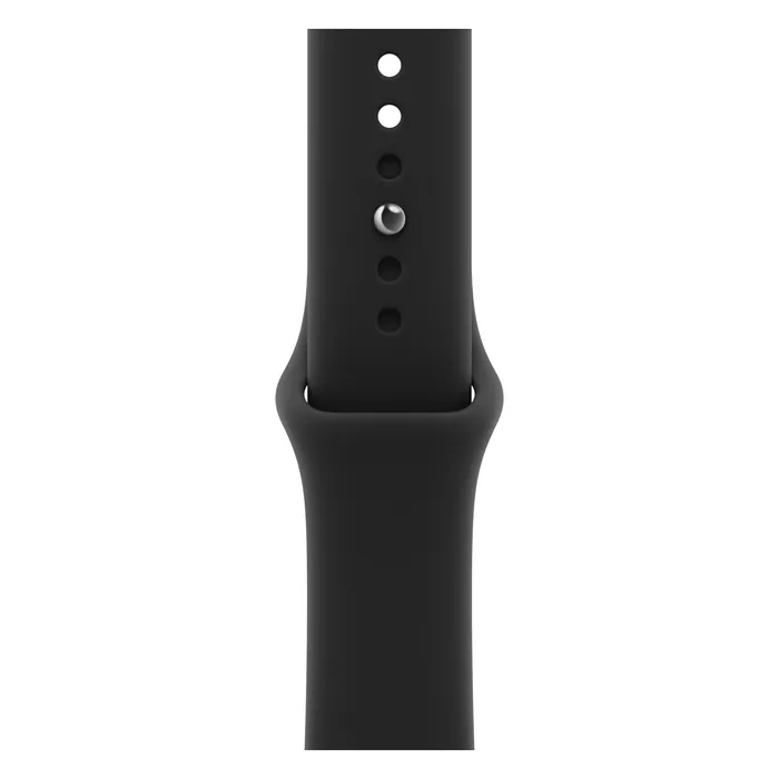 Black Sport Band for Apple Watch, shown on its own