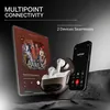 boAt Nirvana Crystl true wireless earbuds in White Lustre, multipoint connection to a tablet and a phone