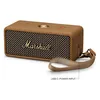 Marshall Emberton III portable Bluetooth speaker in Brown, angled view with the USB-C charging port