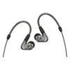 Sennheiser IE 600 wired in-ear monitors, Silver, pair with ear hooks, front view