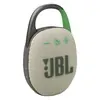 JBL Clip 5 portable Bluetooth speaker in Sand, front view