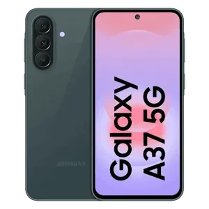 Samsung Galaxy A37 5G in Awesome Graygreen, back and front views