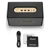 Marshall Stanmore IV Bluetooth home speaker in Black, with the mains lead and quick start guide from the box