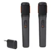 JBL PartyBox Wireless Mic digital wireless microphones in Black, pair of microphones with the wireless dongle