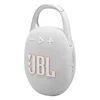 JBL Clip 5 portable Bluetooth speaker in White, angled view