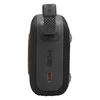 JBL Go 4 portable Bluetooth speaker in Black, side view with USB-C charging port