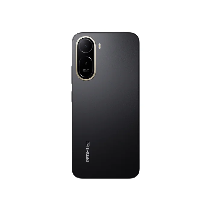 Redmi A7 Pro 5G in Black, back view with the dual camera
