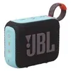 JBL Go 4 portable Bluetooth speaker in Black and Orange, angled front view