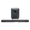 JBL Bar 500MK2 soundbar with wireless subwoofer in Black, back view with subwoofer port
