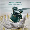 boAt Airdopes 141 ANC true wireless earbuds in Green, earbuds in the open case, BEAST Mode 50 ms low latency