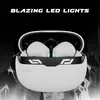 boAt Immortal 101 true wireless gaming earbuds in White Sabre, LED lights on the charging case and earbuds