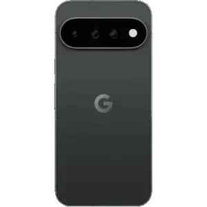 Google Pixel 11 Pro XL in Obsidian, back view showing the camera bar and G logo