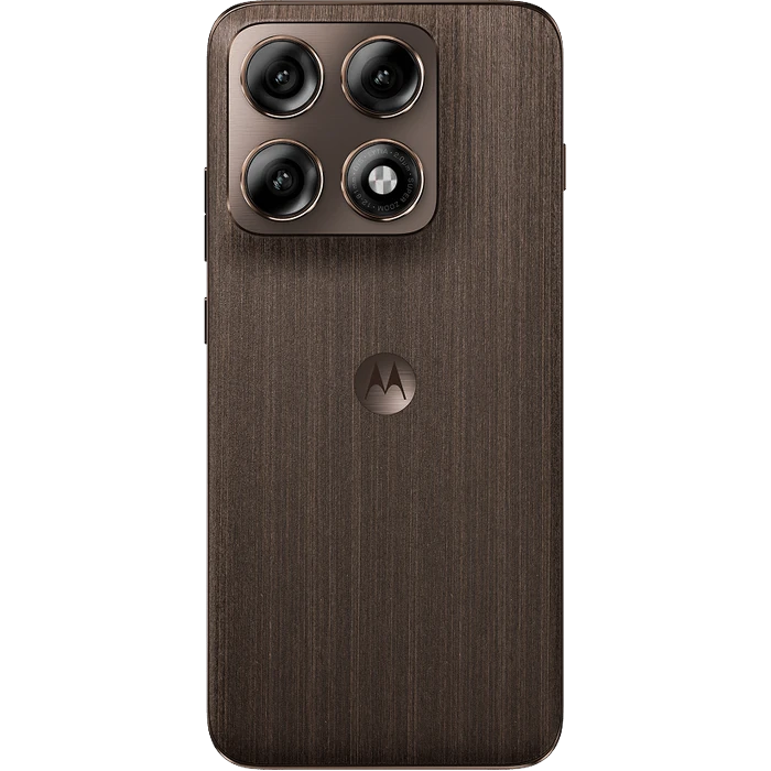 Motorola Edge 70 Pro+ in Pantone Chicory Coffee, back view