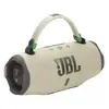 JBL Charge 6 portable Bluetooth speaker in Sand, with the removable handle strap