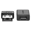 Sennheiser BTD 600 USB Bluetooth audio dongle in Black, end view of the USB-A and USB-C connectors
