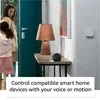 Amazon Echo Dot 5th Gen smart speaker in Black, on a hallway table