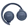 JBL Tune 520BT wireless on-ear headphones in Blue, ear cups folded flat