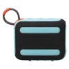 JBL Go 4 portable Bluetooth speaker in Black and Orange, back view