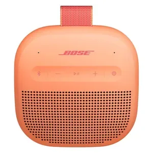 Bose SoundLink Micro (2nd Gen) portable Bluetooth speaker in Sunset Peach, front view