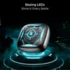 boAt Immortal Airspeed Pro noise cancelling gaming earbuds in Black Sabre, LED lights on the charging case