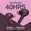 boAt Airdopes 71 true wireless earbuds in Maroon Lush, earbuds, 40 hours total playtime and 10 minutes of ASAP Charge for 120 minutes