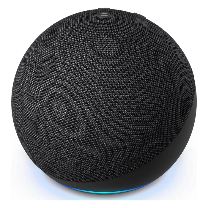 Amazon Echo Dot 5th Gen smart speaker in Black, angled front view