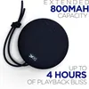 boAt Stone 193 portable Bluetooth speaker in Blue, angled view, rated up to 4 hours of playback