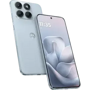 Motorola Edge 70 Fusion in Pantone Country Air, front and back views