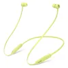 Beats Flex wireless neckband earphones in Yuzu Yellow, angled view of the neckband and earbuds