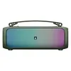 boAt Stone Beam portable Bluetooth speaker in Pine Green, front view with the RGB light panel