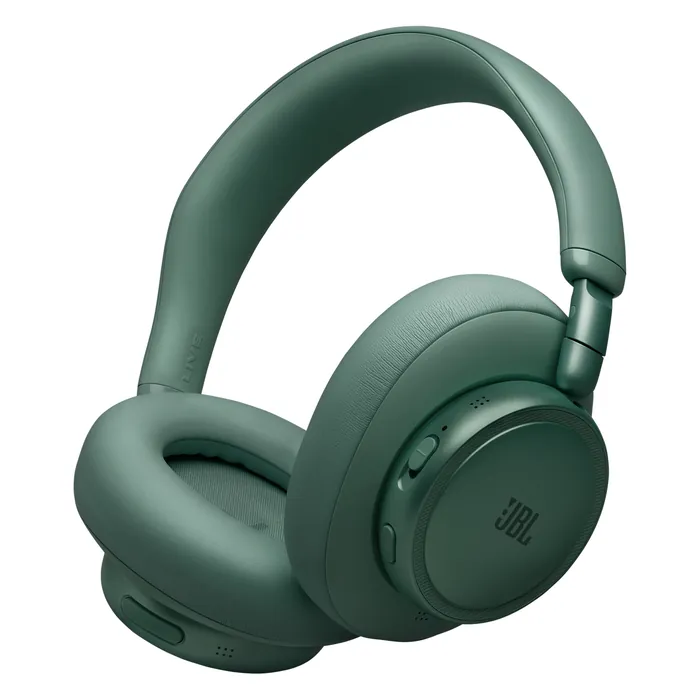 JBL Live 780NC noise cancelling headphones in Green, angled front view