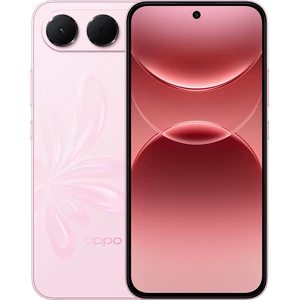 OPPO F35 5G in Mist Pink, back and front views