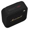 Marshall Willen II portable Bluetooth speaker in Black and Brass, angled top view with battery indicator and control knob