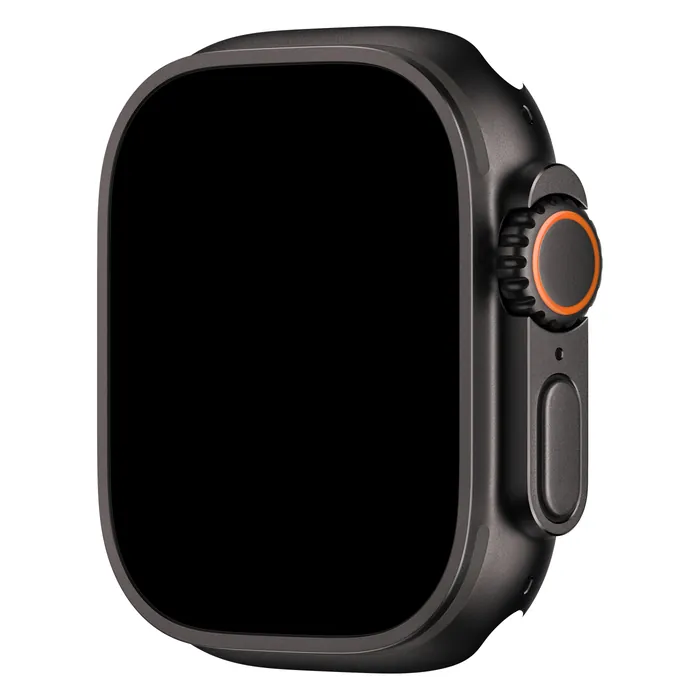 Apple Watch Ultra 4 Black Titanium case on its own, showing the Digital Crown and side button