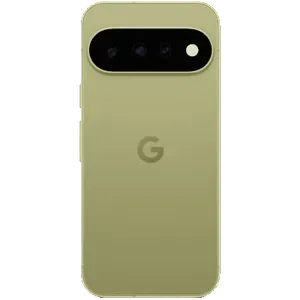 Google Pixel 11 in Pistachio, back view showing the camera bar and G logo