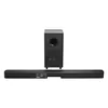 JBL Bar 2.1 Essential soundbar with wireless subwoofer in Black, back view with the subwoofer port