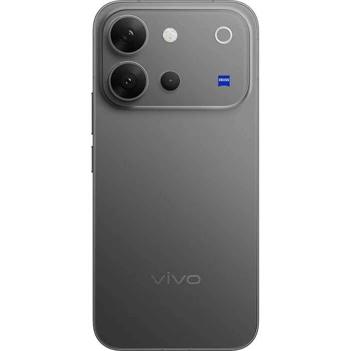 Vivo V80 5G in Stellar Black, back view with the ZEISS camera module