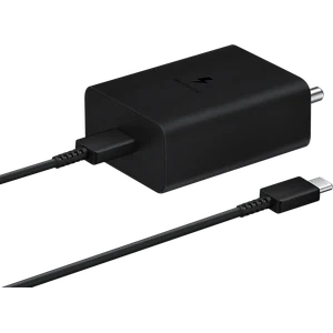 Samsung 15W USB-C Power Adapter with Cable - Black, adapter with the USB-C to USB-C cable