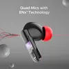 boAt Airdopes Ultra Plus true wireless earbuds in Active Black, quad microphones with ENx for clear calls