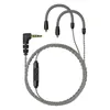 Sennheiser MMCX microphone cable for IE series earphones in Grey, full cable with in-line remote and angled 3.5 mm plug